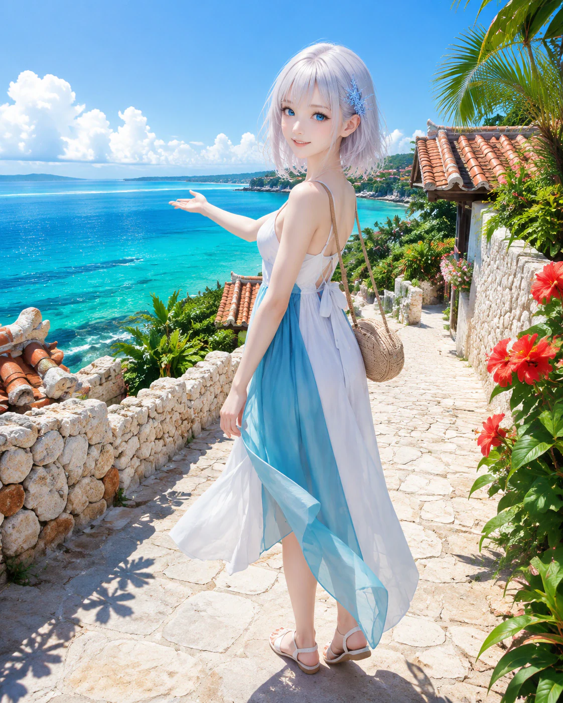 沖縄らしい赤瓦とエメラルドブルーの海を望む島旅を楽しむLAPIS