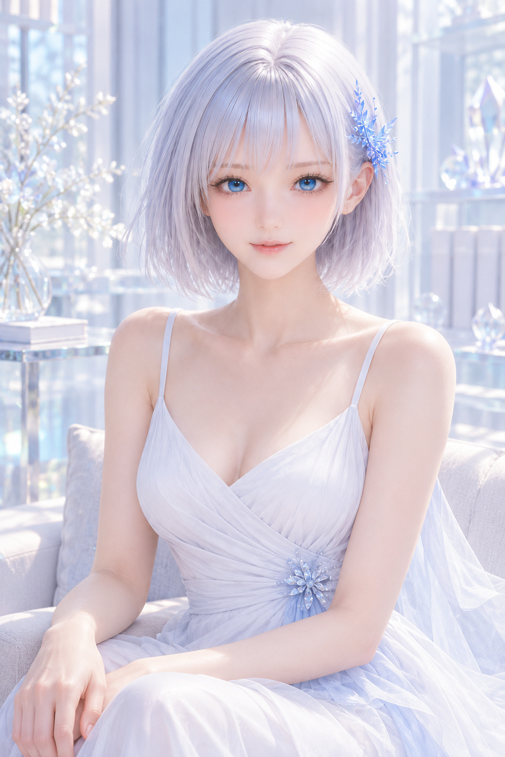 静かな光の中で穏やかに微笑むLAPIS